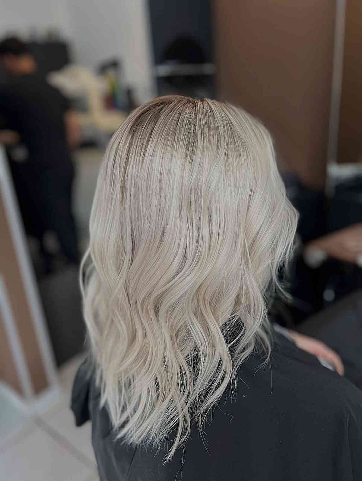Platinum Blonde Visual Idea — Winter Haircuts for Girls