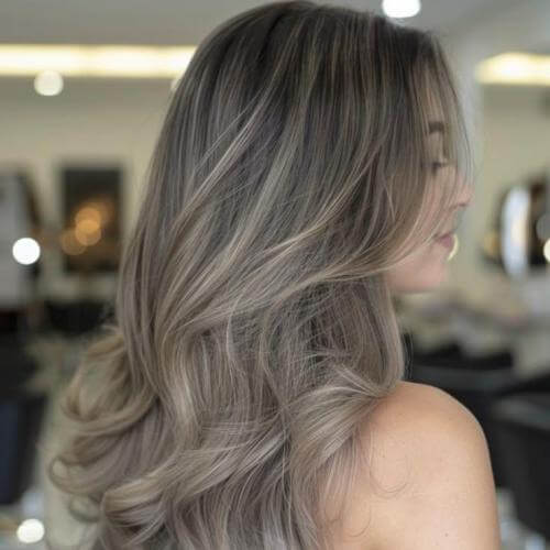 Ash Brown with Ash Blonde Highlights Ash Brown with Ash Blonde Highlights — Mushroom Brown Hair