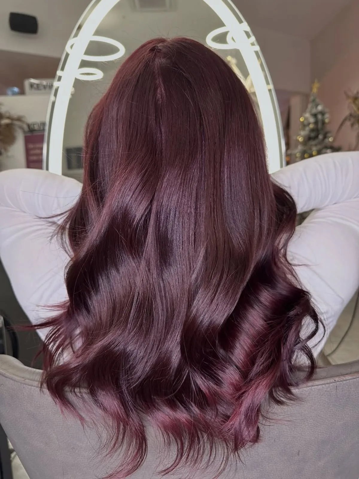 Long Layers Long Deep Burgundy Loose Waves Long Layers Long Deep Burgundy Loose Waves — Burgundy Hair Color