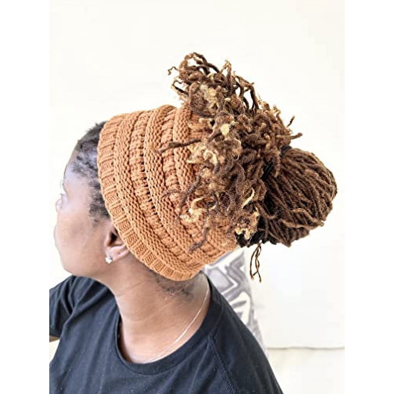 Locs Updo with Beanie — Winter Loc Styles