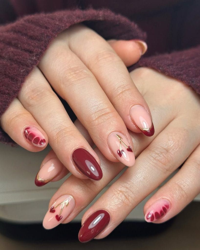 Valentines Day Visual Idea Valentines Day Visual Idea — Black Cherry Nails