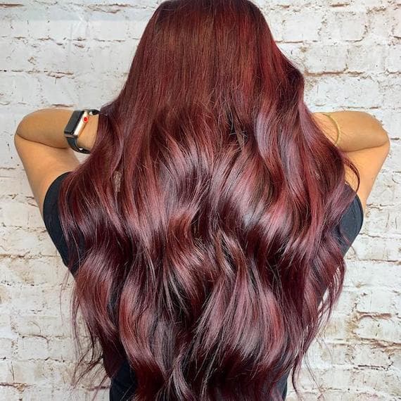 Long Layers Rich Auburn With Copper Highlights — Winter Red Hair Colors