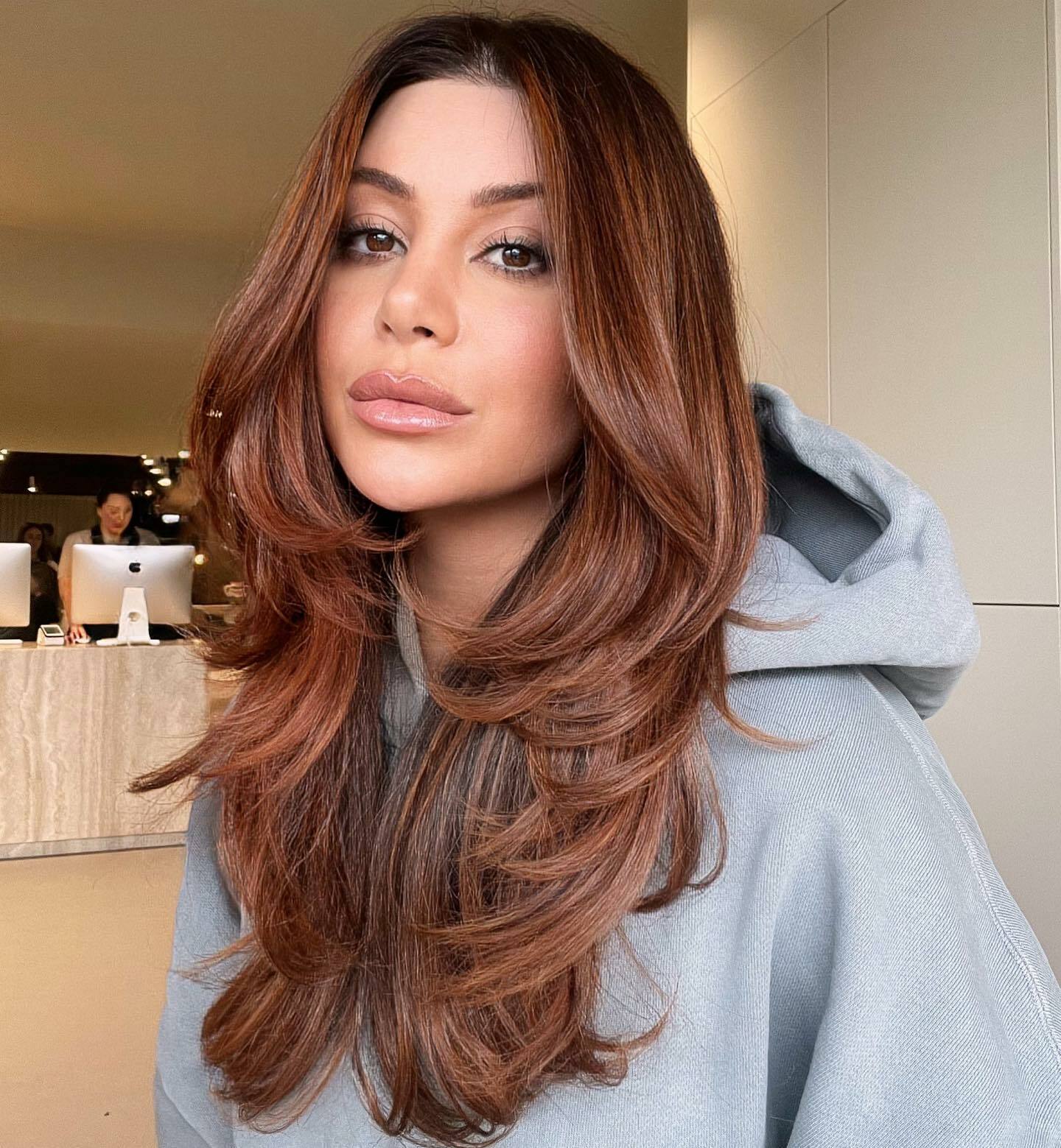 Vibrant Copper Brown With Warm Highlights — Winter Brown Hair Colors