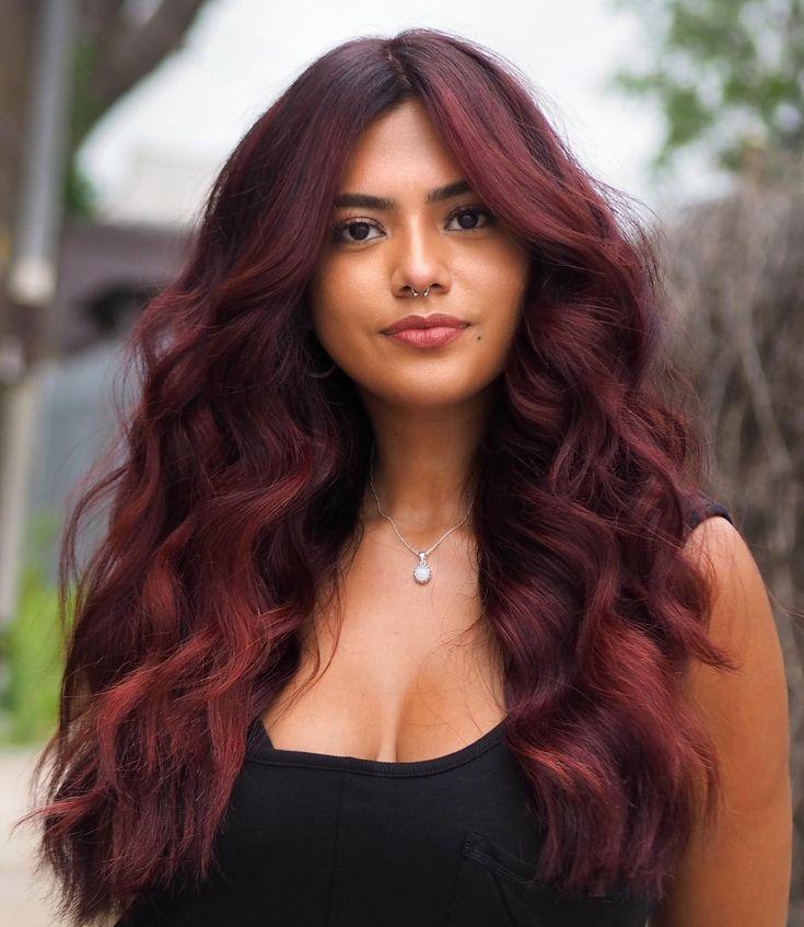 Burgundy with Red and Purple Tones Burgundy with Red and Purple Tones — Burgundy Hair Color