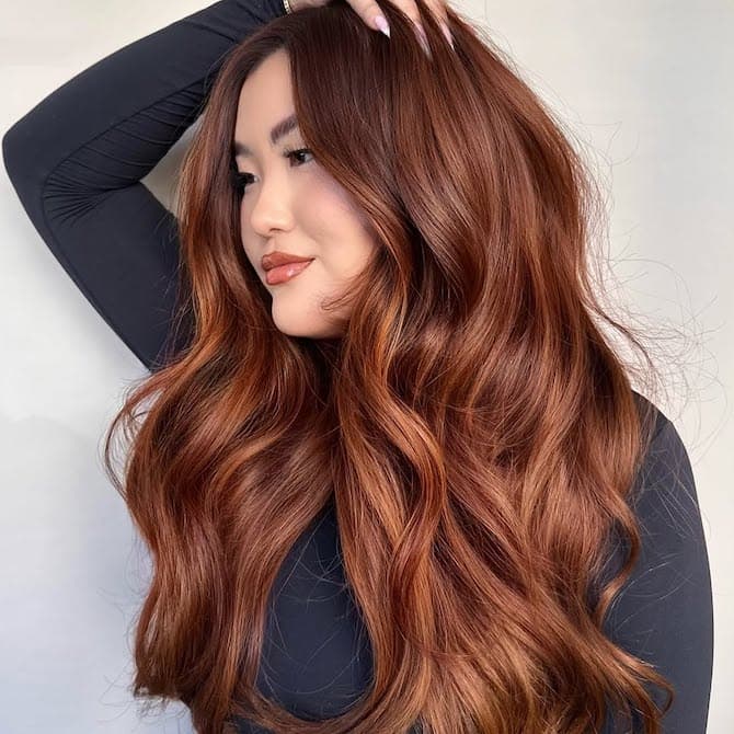 Cowboy Copper With Copper Highlights Cowboy Copper With Copper Highlights — Winter Hair Colors for Redheads