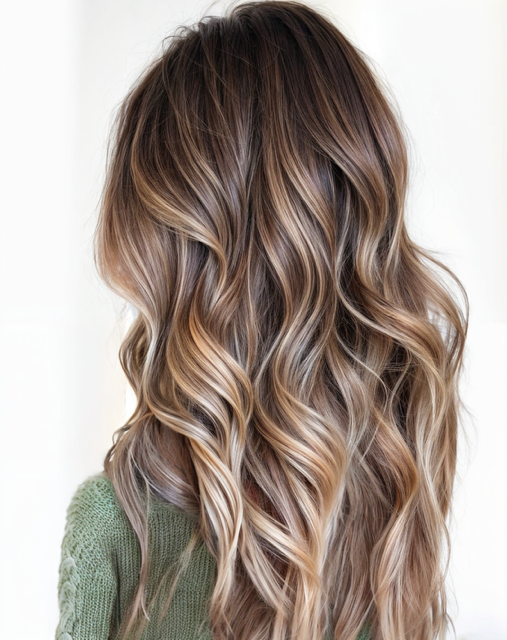 Thick Wavy Collarbone Ash Blonde — Reverse Balayage