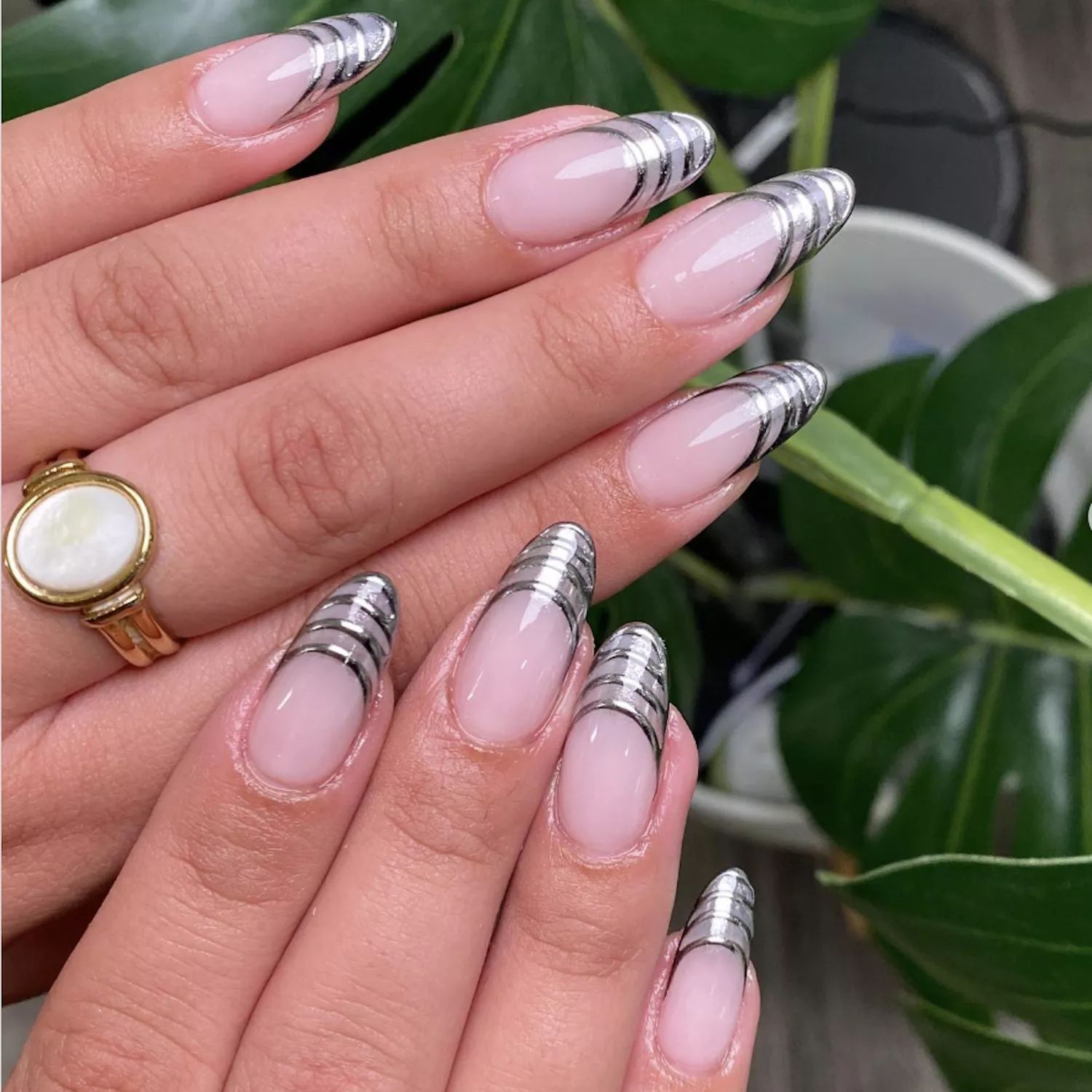 Winter Visual Idea Winter Visual Idea — Winter Chrome Nails