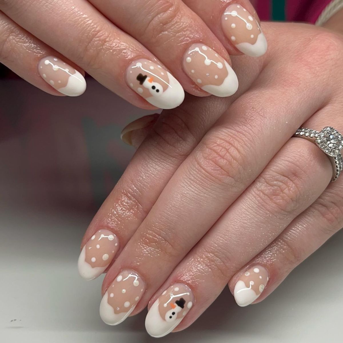 Winter Christmas Visual Idea Winter Christmas Visual Idea — Winter French Tip Nails