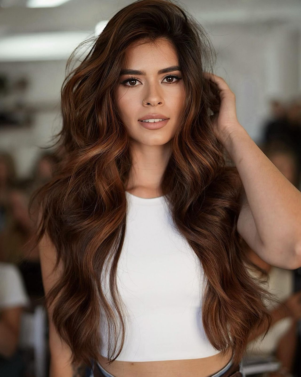Subtle Warm Cinnamon Highlights Subtle Warm Cinnamon Highlights — Cinnamon Brown Hair