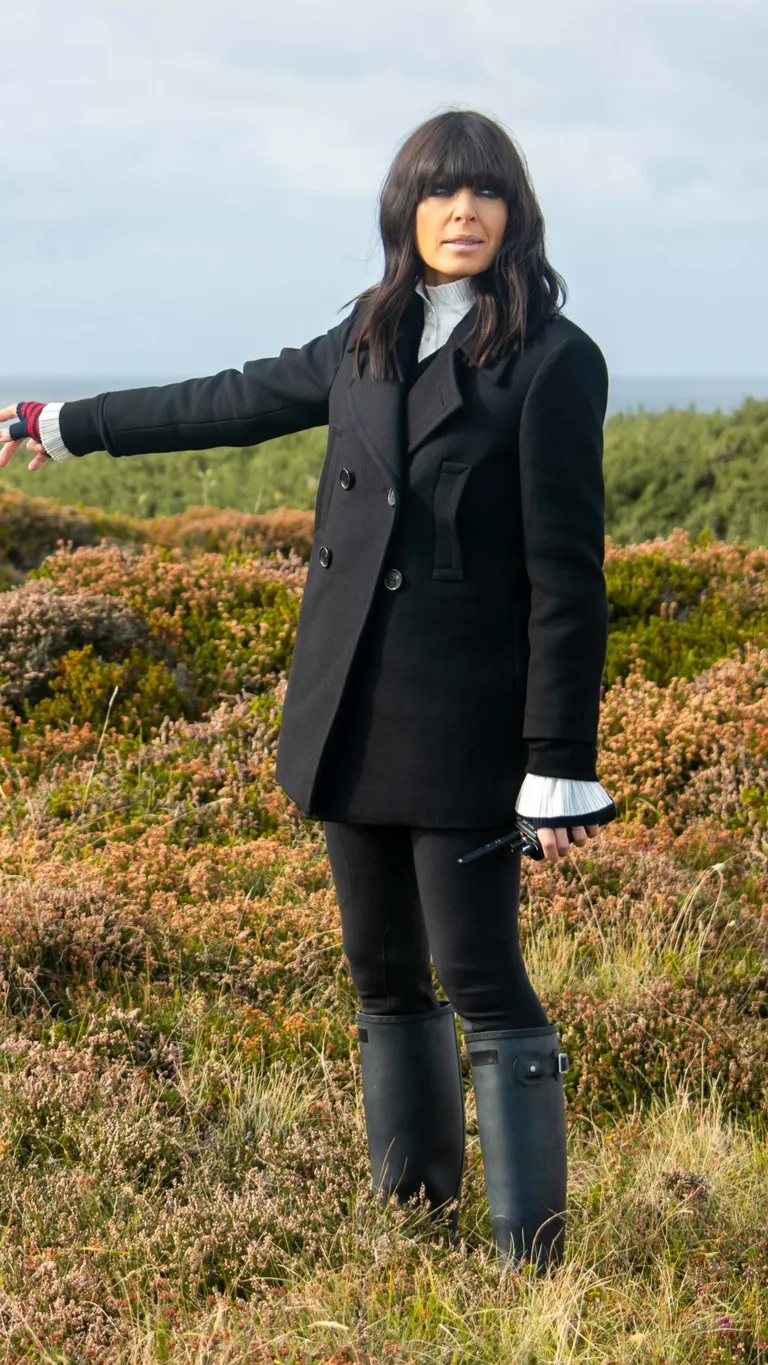 Classic Black Peacoat Outfit with Plaid and Boots — Peacoat Outfits