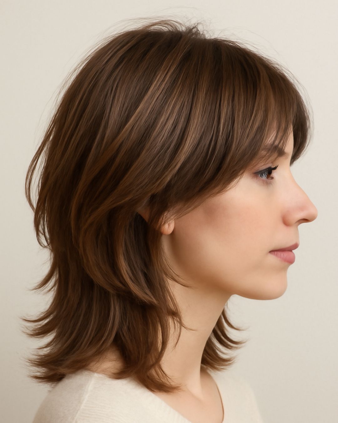 Medium Brown Lob Blowout Medium Brown Lob Blowout — Medium Length Winter Haircuts