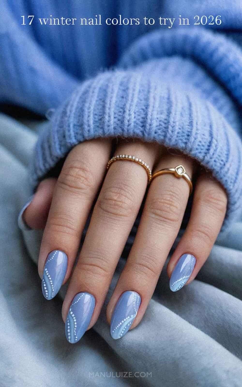 White Dotted Lines And Curves Visual Idea White Dotted Lines And Curves Visual Idea — Winter Nail Colors for Women Over 60