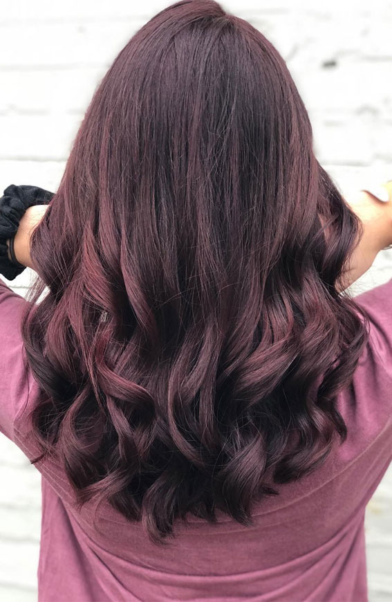 Dark Brown Base with Cherry Red Ends — Cherry Cola Hair Color
