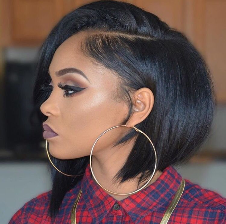 Sharp Angled Black Bob — Winter Haircuts for Black Women