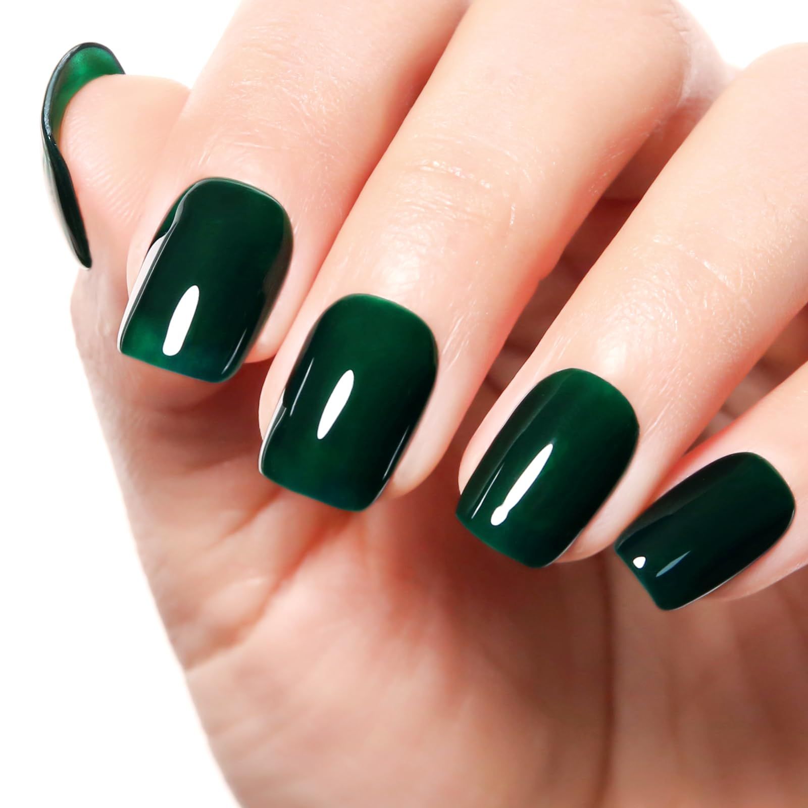 Seasonal Visual Idea — Emerald Green Nails