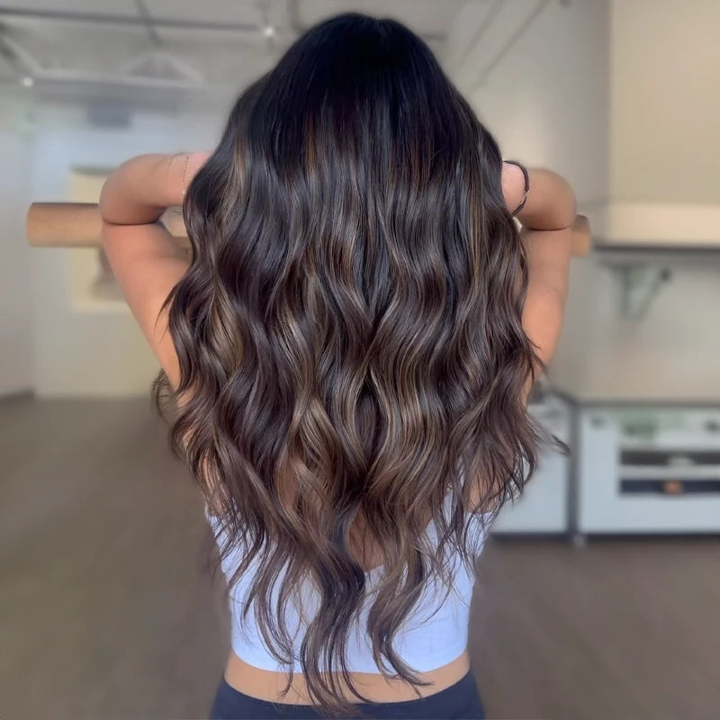 Dark Base With Caramel and Ash Balayage Dark Base With Caramel and Ash Balayage — Winter Hair Colors