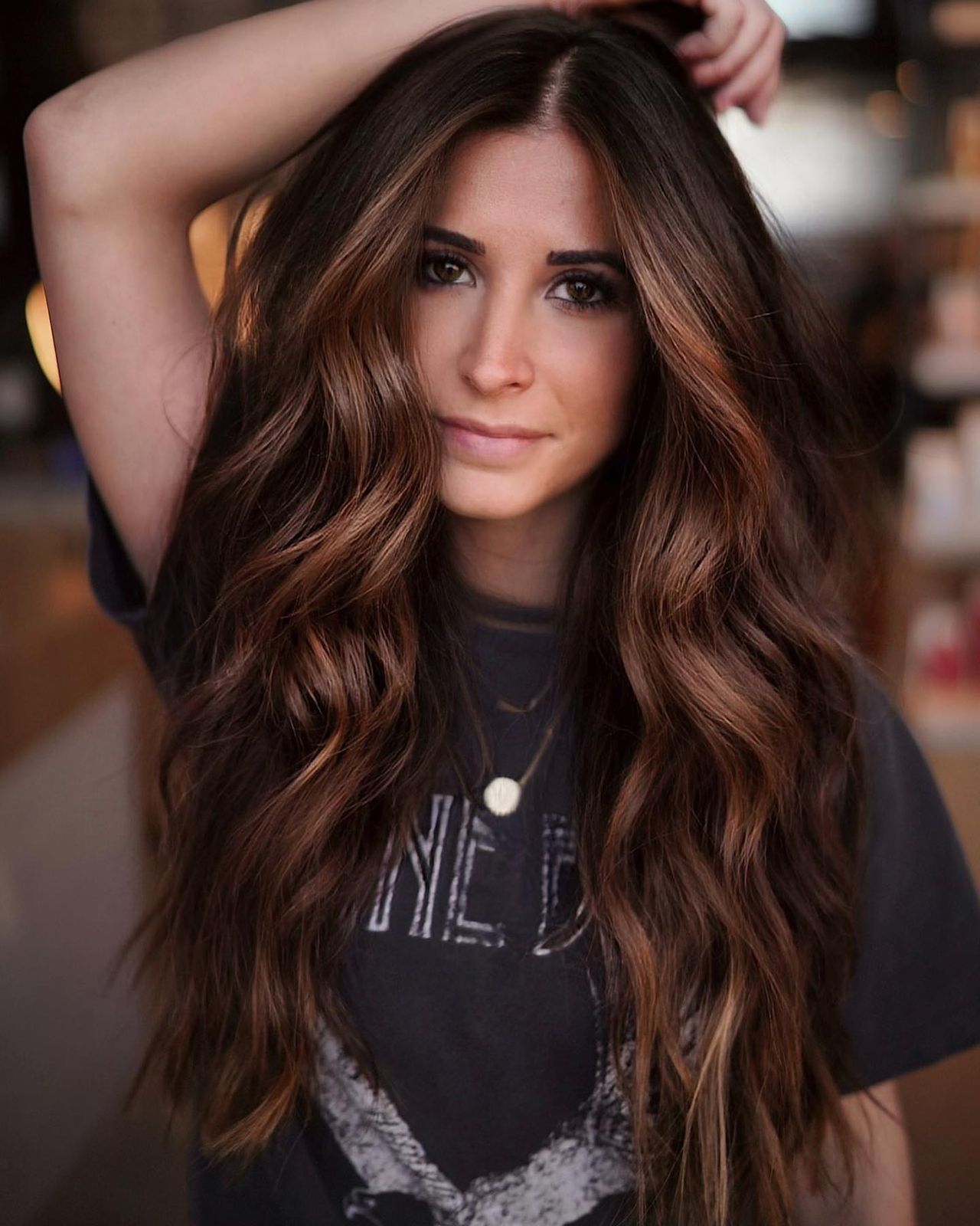 Warm Chestnut With Bold Caramel Warm Chestnut With Bold Caramel — Chestnut Brown Hair