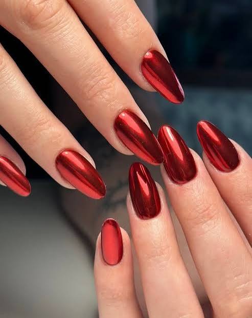 Deep Red with Snowflake and Bow Art Deep Red with Snowflake and Bow Art — Winter Red Nails