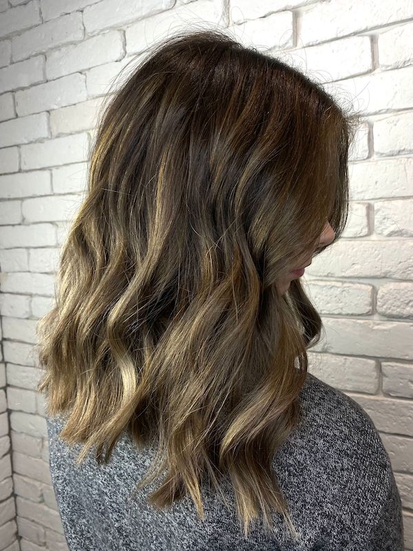 Chin Length Lob With Ash Blonde — Reverse Balayage