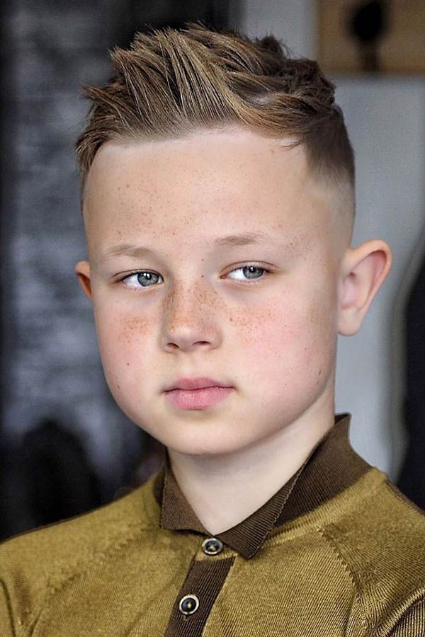 Messy Textured Crop With Light Brown Hair Messy Textured Crop With Light Brown Hair — Winter Haircuts for Boys