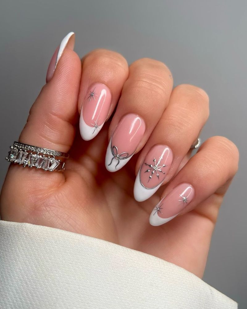 Visible Visual Idea Visible Visual Idea — Winter French Tip Nails