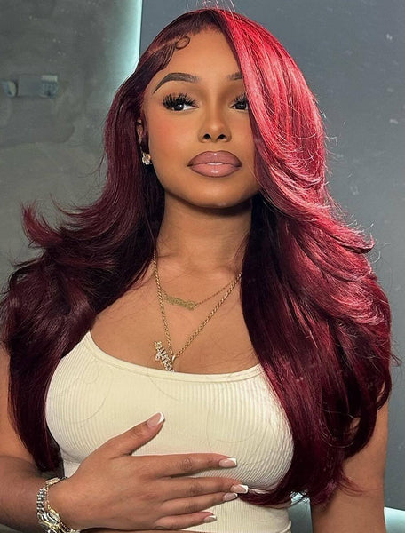 Deep Burgundy Red — Winter Hair Colors for Plus Size Women