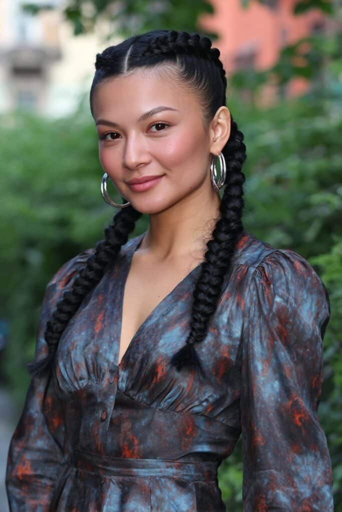 Chunky Black Dutch Braids Chunky Black Dutch Braids — Winter Braided Hairstyles