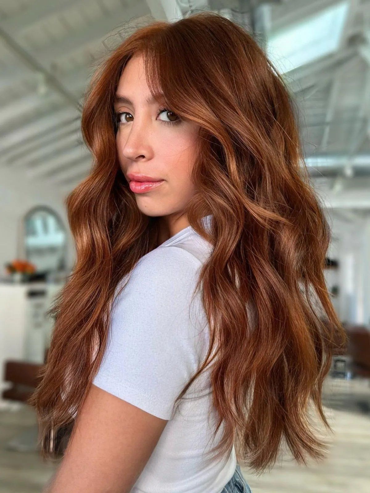 Warm Chestnut Brown With Volume Warm Chestnut Brown With Volume — Chestnut Brown Hair