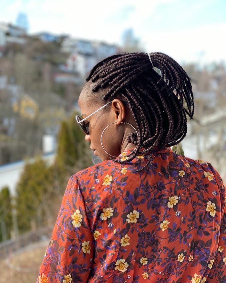 Black Box Braids High Ponytail Black Box Braids High Ponytail — Easy Winter Hairstyles