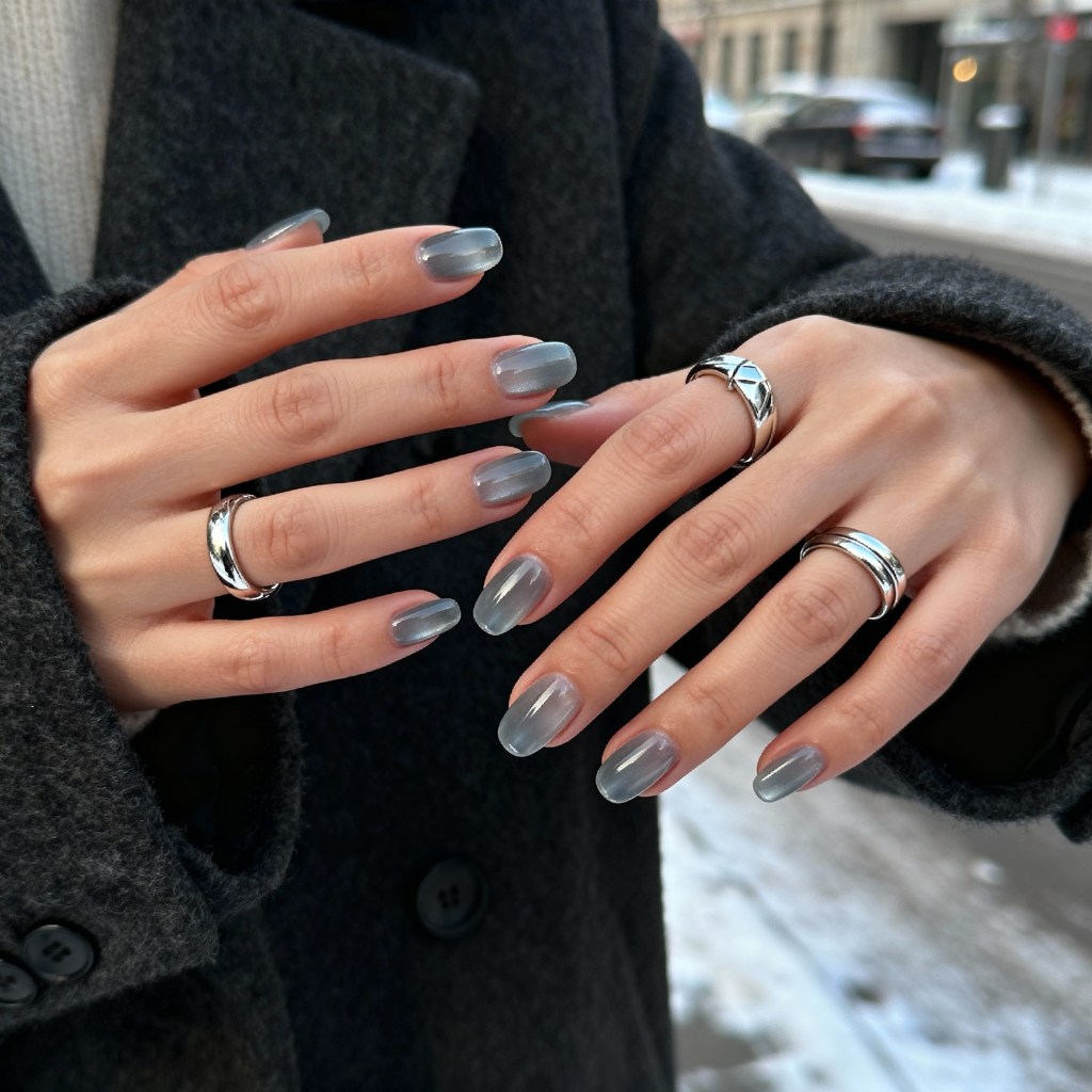 13 Stunning Glass Nail Designs to Sparkle This Winter - Live it All