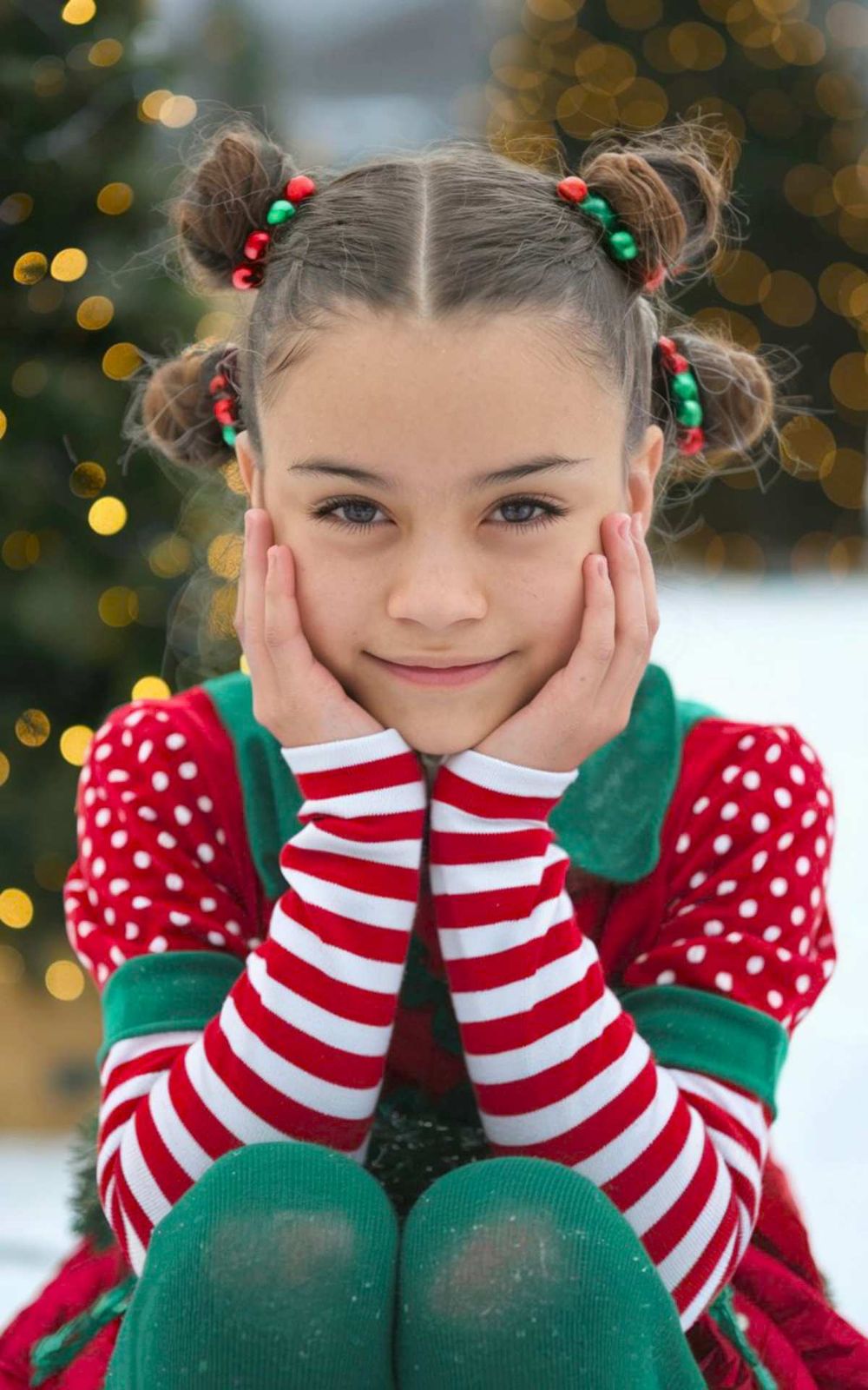 Dark Brown Visual Idea — Winter Hairstyles for Kids