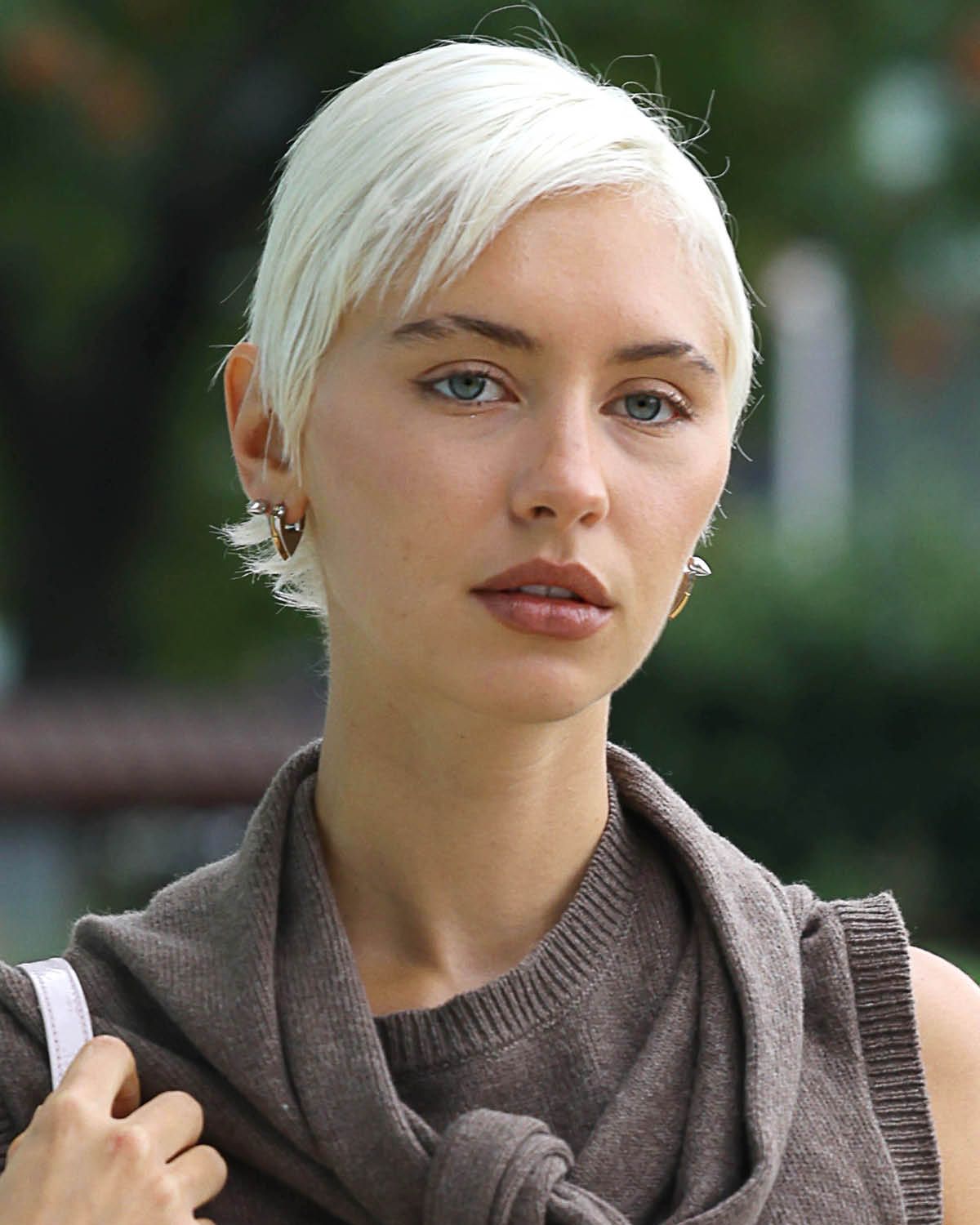 Textured Platinum Pixie Cut — Winter Hair Colors for Blondes