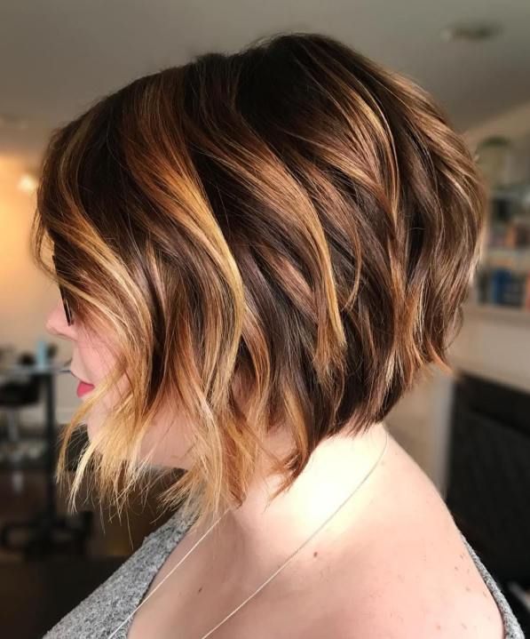 Dark Brown With Blonde Highlights Visual Idea — Winter Hair Colors for Short Hair