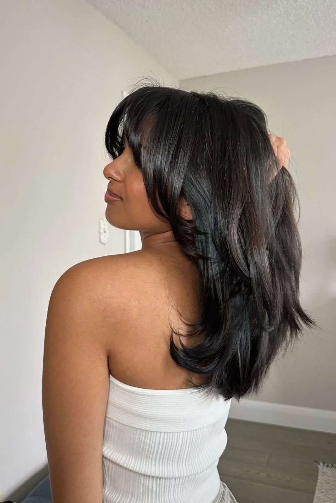 Thick Dark Brown Long Layers Thick Dark Brown Long Layers — Winter Haircuts for Women