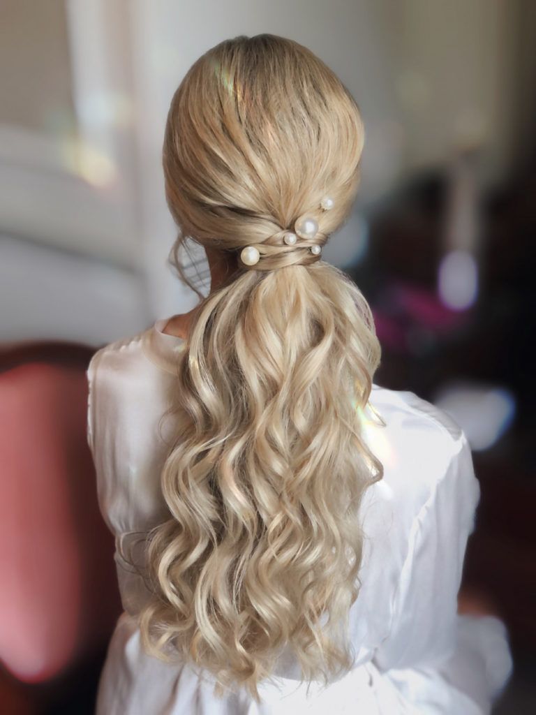 Platinum Blonde Visual Idea — Winter Ponytail Hairstyles