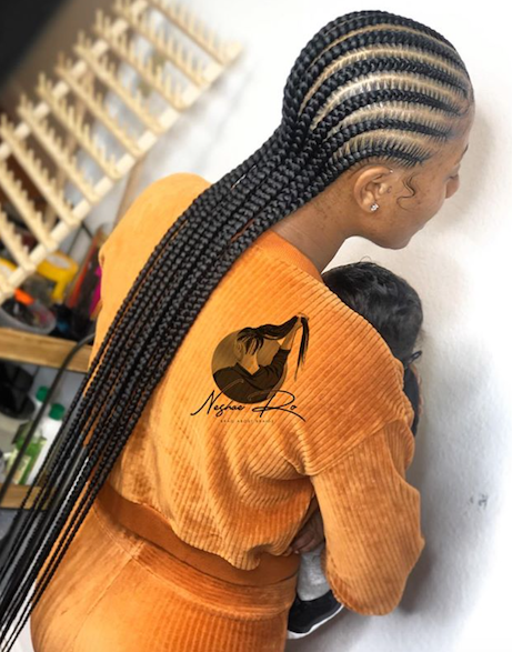 Mid-Back Visual Idea — Winter Braids for Black Women