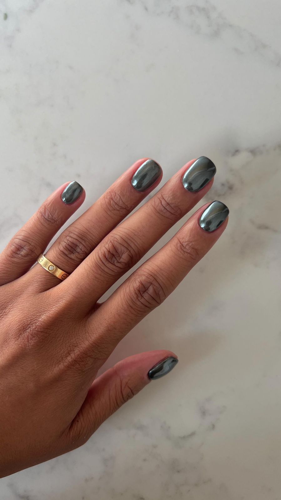 Dark Grey With Subtle Purple Undertones Visual Idea Dark Grey With Subtle Purple Undertones Visual Idea — Winter Chrome Nails