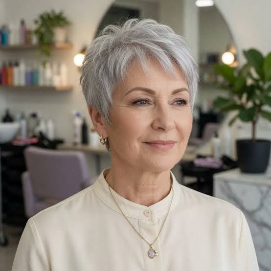 Silver Visual Idea Silver Visual Idea — Winter Hairstyles for Women Over 70