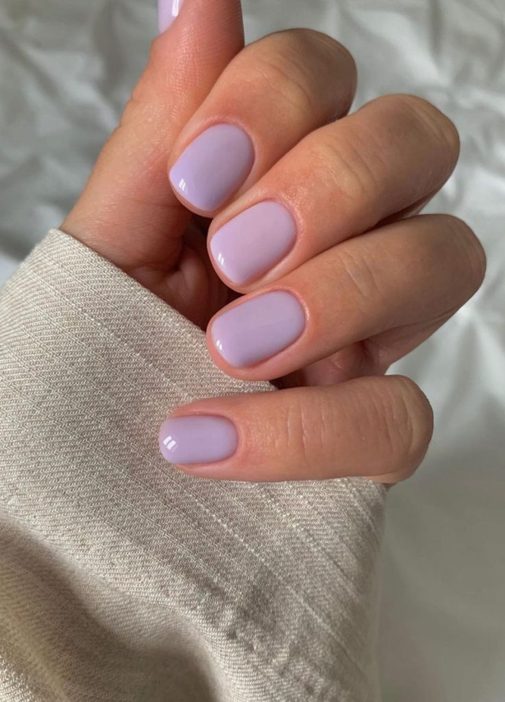 Soft Pastel Purple Square Soft Pastel Purple Square — Winter to Spring Transition Nails