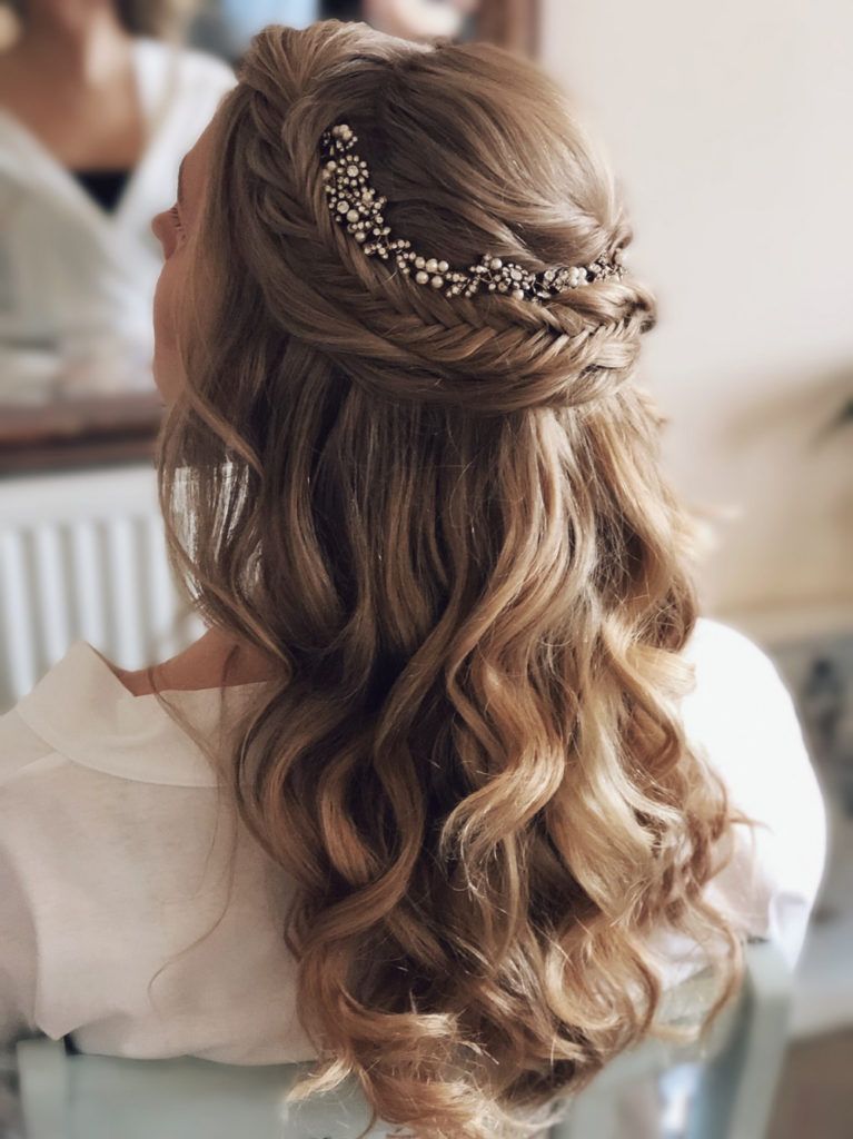 Half-Up Half-Down With Braided Crown — Winter Formal Hairstyles