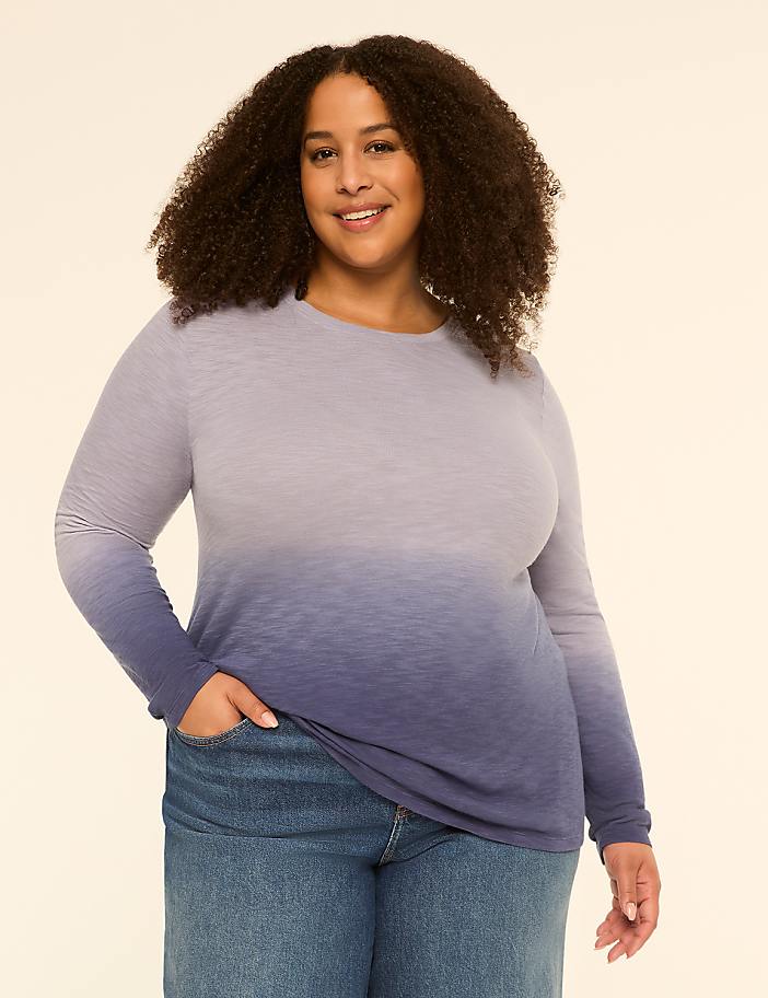 Blue and Grey Ombre — Winter Hair Colors for Plus Size Women