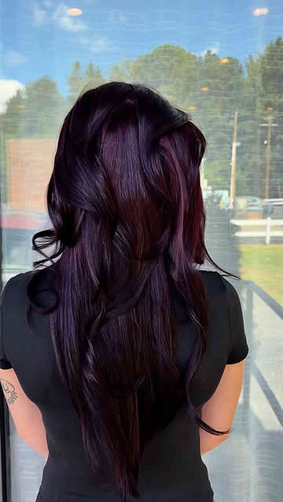 Rich Plum With Violet Undertones — Plum Hair Color