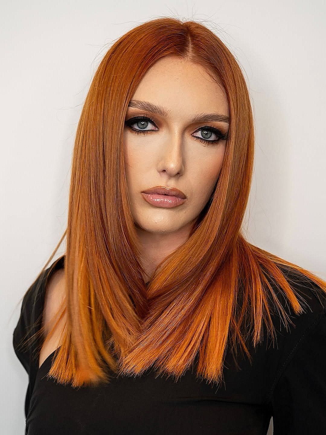 Vibrant Copper Visual Idea Vibrant Copper Visual Idea — Winter Hair Colors for Redheads