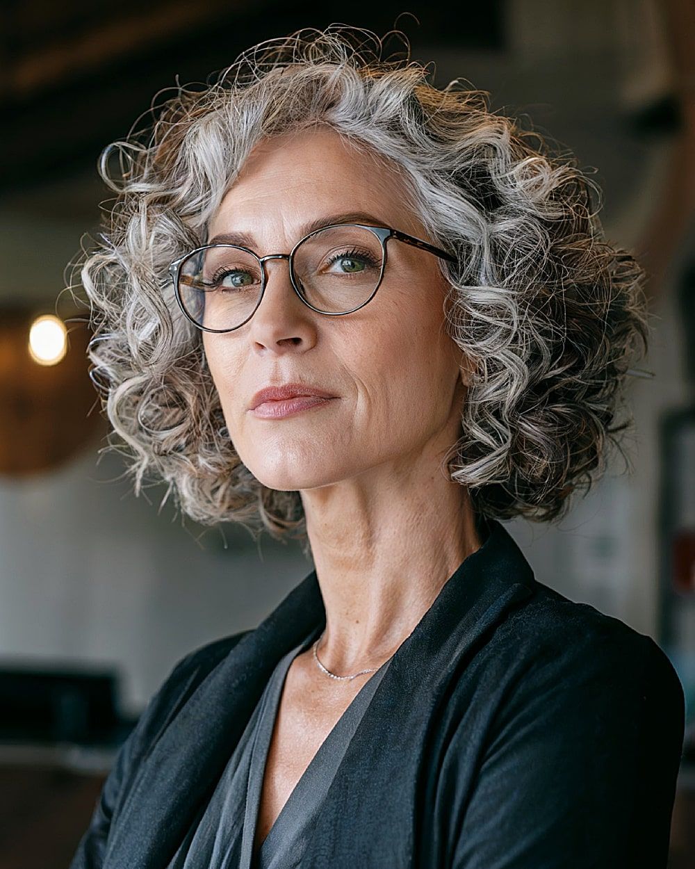 Collarbone Layered Lob with Curtain Bangs — Winter Hairstyles for Women Over 50