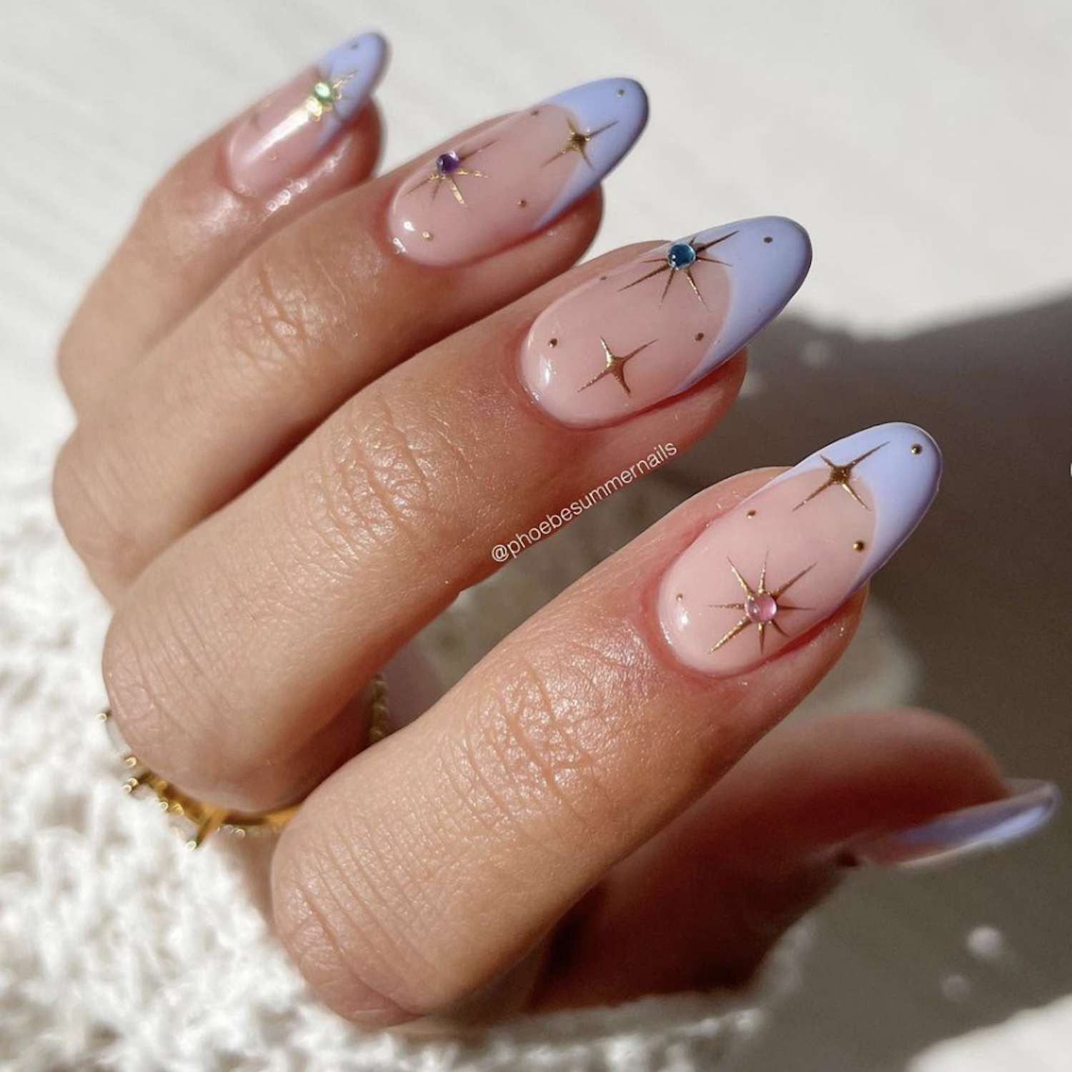 Celestial Pastel French Tip Nails Celestial Pastel French Tip Nails — Pastel Winter Nails