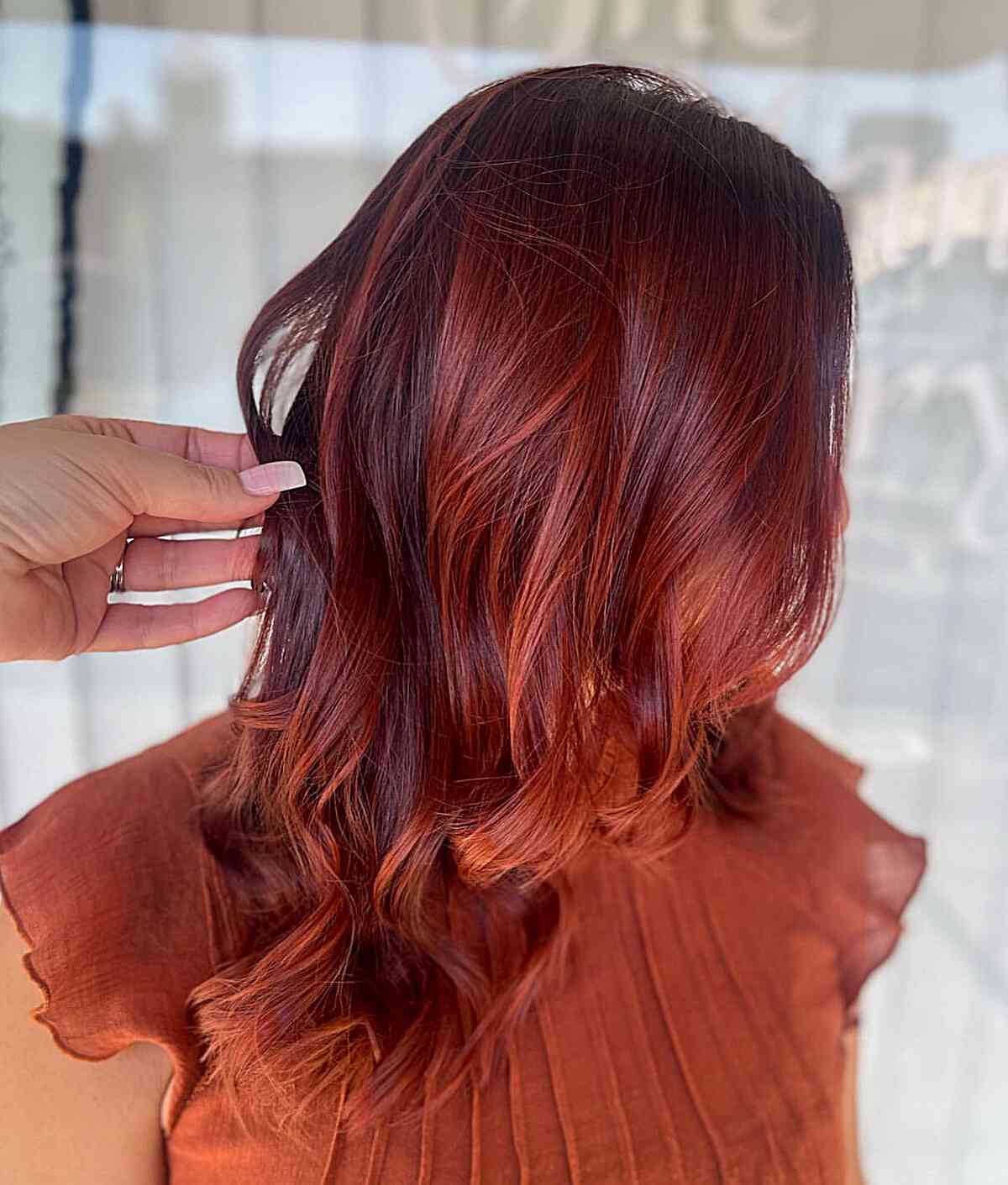 Auburn Balayage Highlights — Winter Auburn Hair Color