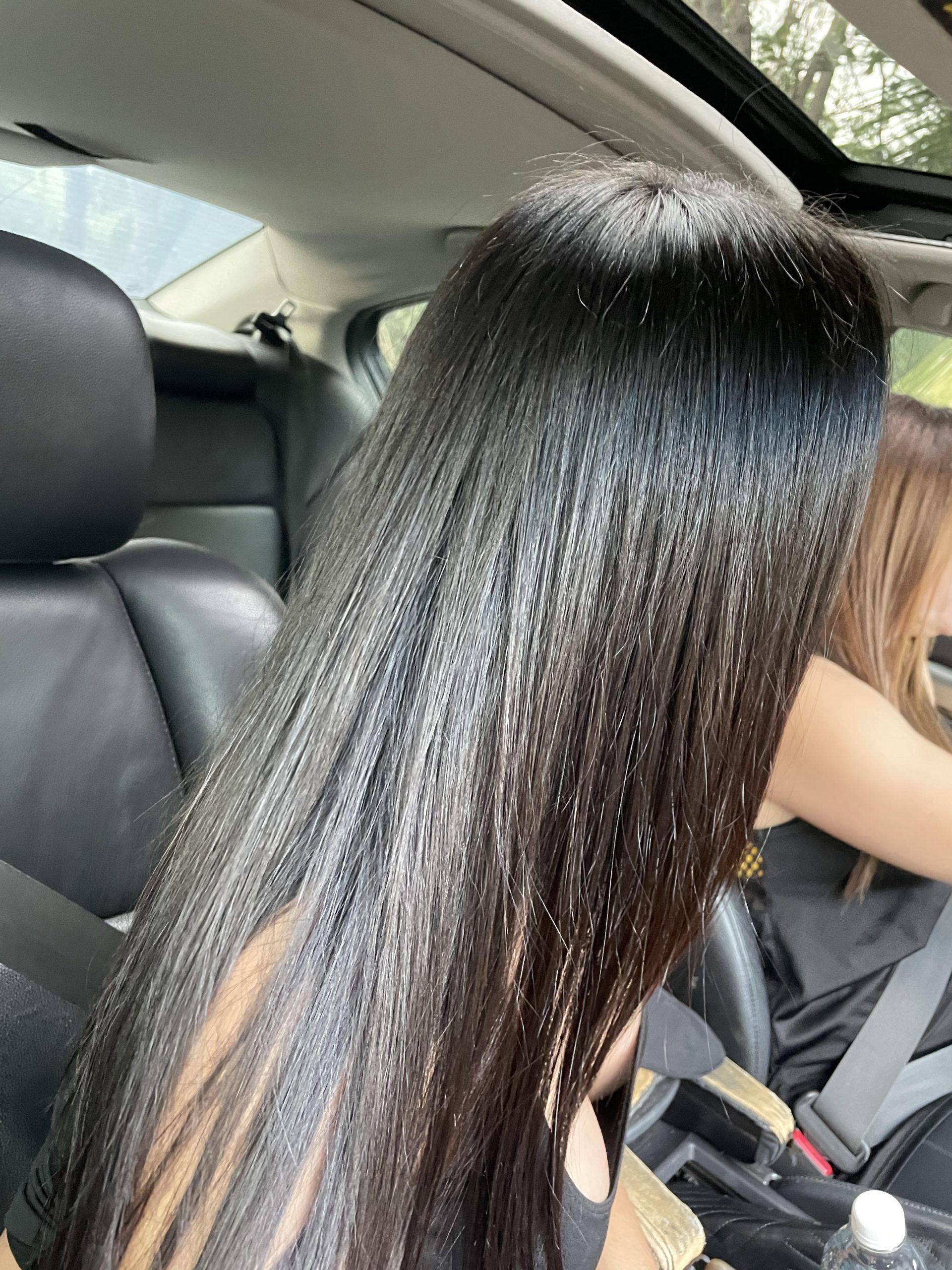 Sleek Jet Black Shoulder Blowout Sleek Jet Black Shoulder Blowout — Jet Black Hair
