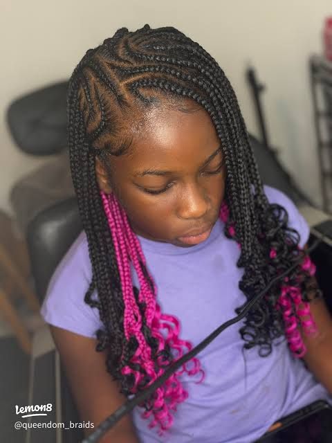 Shoulder Visual Idea — Winter Braids for Black Women