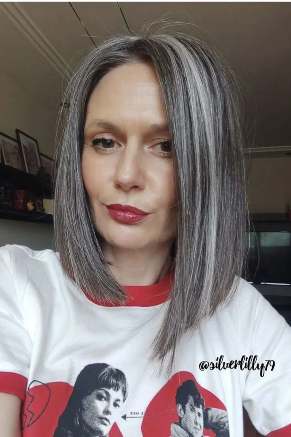 Medium Brown Bob with Blonde Balayage — Winter Hair Colors for Women Over 60