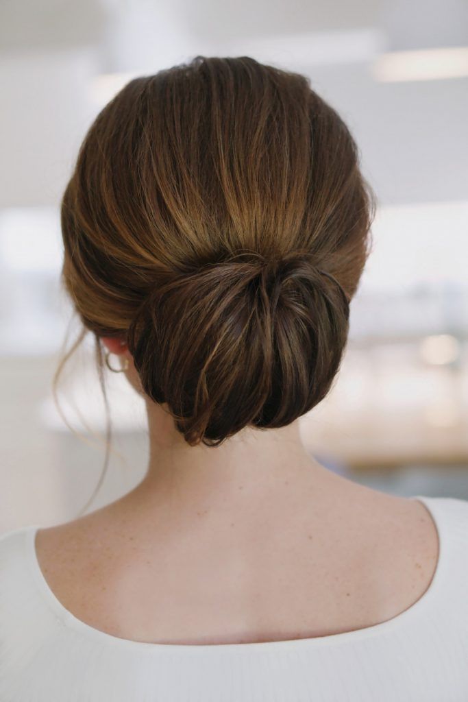 Thick Dark Brown Low Bun — Winter Date Night Hairstyles
